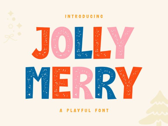 Jolly Merry: A Bold & Cheerful Display Font for Festive Designs