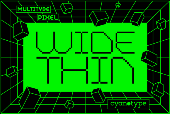 MultiType Pixel Wide Thin: The Distorted Font for Modern Design