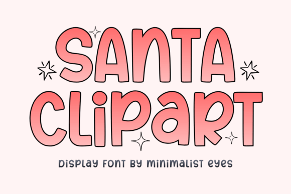Santa Clipart: Display Holiday Cheer with Bold Typography